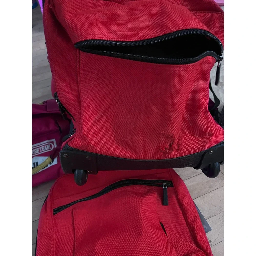 Vintage Marlboro Adventure Team 5 Piece Luggage Set Red Duffel Backpack Bag OS